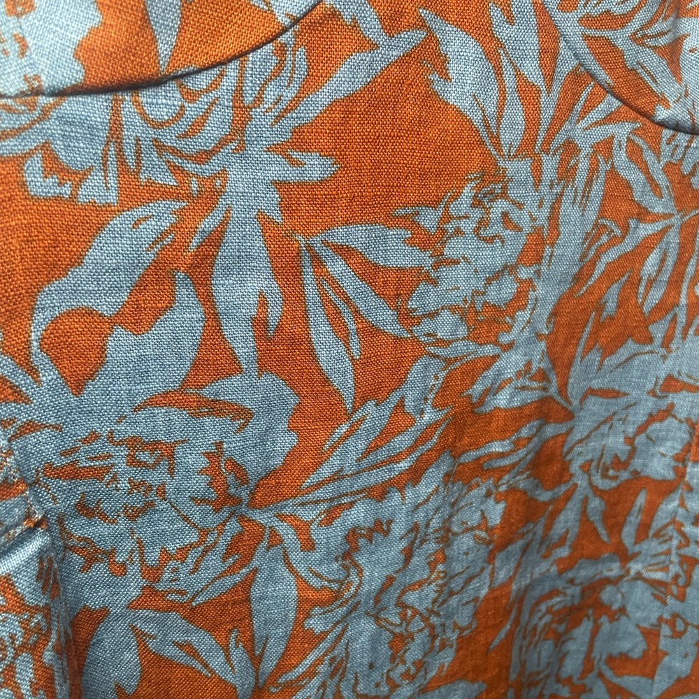 Madewell Sweetheart Mini Dress in Floral 100% Linen - Picture 7 of 8